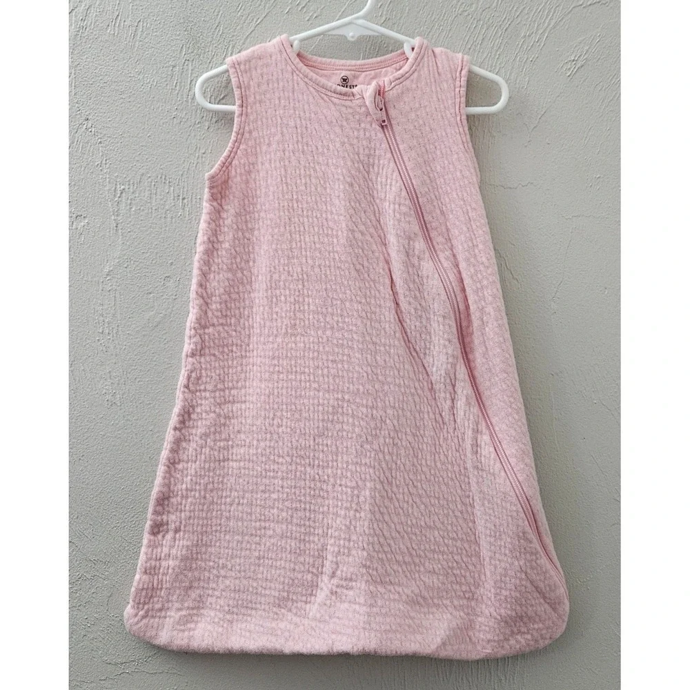 Honest Baby Size 0-6 Month Pink Organic Cotton Wearable Blanket Sleep Sack Small
